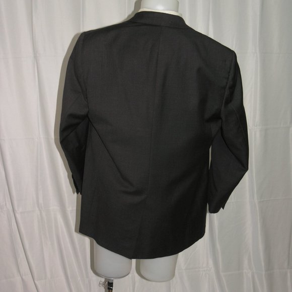 Martin Greenfield Bespoke Solid Charcoal Gray Two Button Sport Coat 44R - Picture 7 of 11